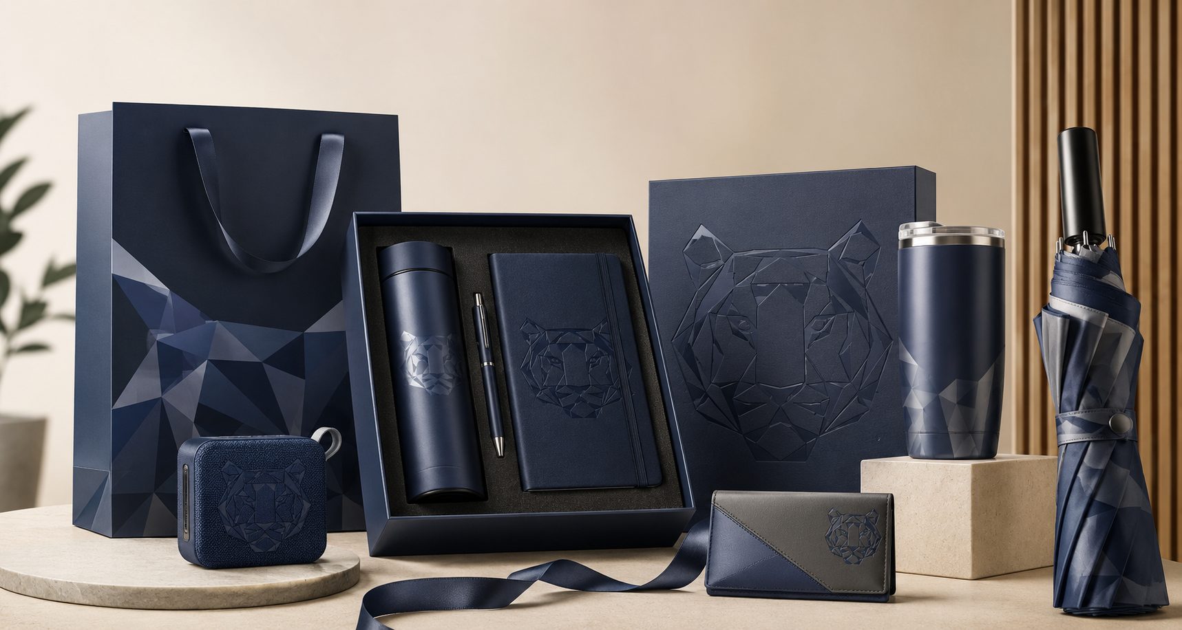 เซ็ตของขวัญองค์กรพรีเมียมพิมพ์โลโก้ โดย Three Tigers Gift